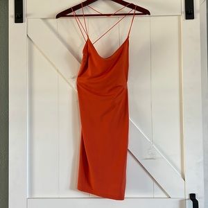 Orange straps dress size medium